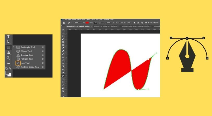 How to draw curved line photoshop | Clipping Photo Experts