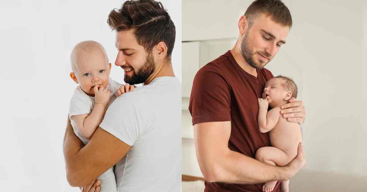 Baby-in-daddy’s-handsarms